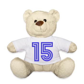 15. 15 YEARS. 15th ANNIVERSARY. 15 YEAR ANNIVERSARY. - Teddy Bear - white - Front