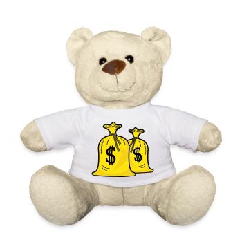 Money bags - Teddy Bear - white - Front