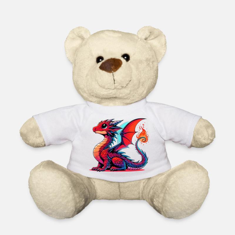 Drache - Teddy - Weiß
