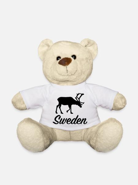 Suède Silhouette de renne Suède Souvenir - Nounours - blanc