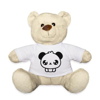 Kuschelpanda Kopf Illustration - Teddy - Weiß - Vorne