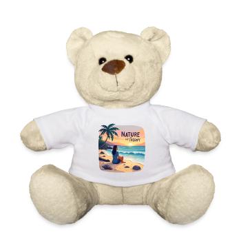 Nature is my Therapy - Holidays by the sea - Teddy Bear - white - Front