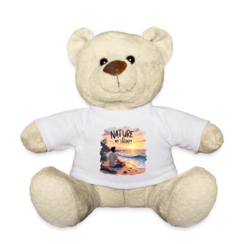 Nature is my Therapy - Holidays by the sea - Teddy Bear - white - Front