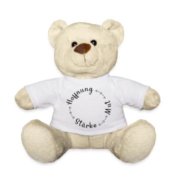 Hoffnung Stärke Mut Motivation Kraft geben - Teddy - Weiß - Vorne