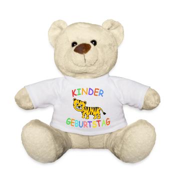 Kindergeburtstag mit Tiger - Teddy - Weiß - Vorne