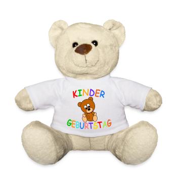 Kindergeburtstag mit Teddybär - Teddy - Weiß - Vorne