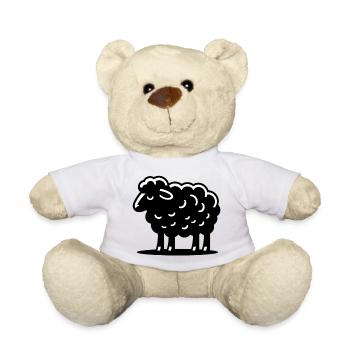 Mouton noir - Nounours - blanc - Devant