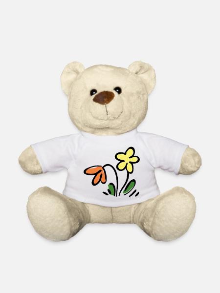 Blumen - Teddy - Weiß