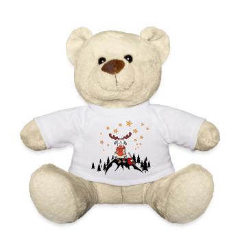 Noël avec le cœur - Nounours - blanc - Devant