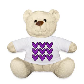 HERZ. PAPA. MAMA. Junggesellinnenabschied. BEBE. KIND. HERZ. FEST - Teddy - Weiß - Vorne
