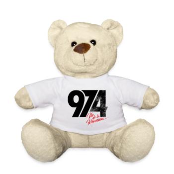 974 Ile de la Réunion Signature 2 - Nounours - blanc - Devant