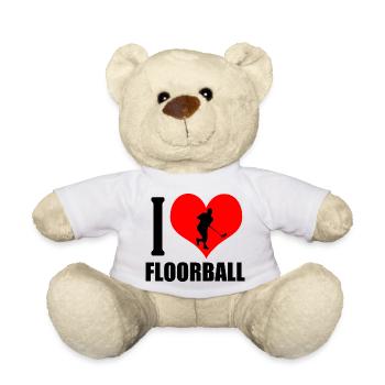 Floorball Ballsport Innebandy Unihockey - Nounours - blanc - Devant