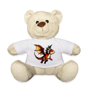 Dragon - Teddy Bear - white - Front