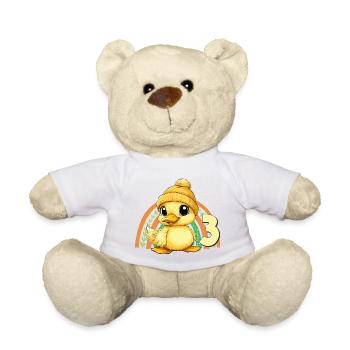 3rd Birthday Duck Rainbow Cute Cute - Teddy Bear - white - Front
