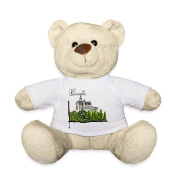 Château de Neuschwanstein // Illustration - Nounours - blanc - Devant