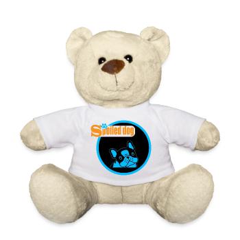 Blauer Hundekopf Logo Spoiled Dog - Teddy - Weiß - Vorne