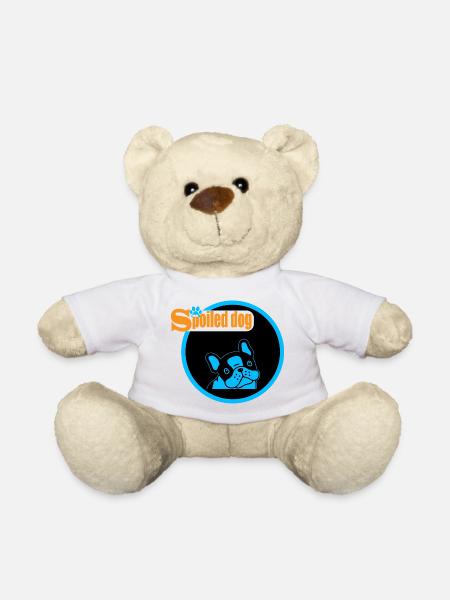 Blauer Hundekopf Logo Spoiled Dog - Teddy - Weiß