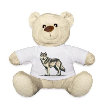 Wolf - Teddy Bear - white - Front