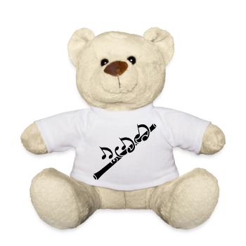 Flute music - Teddy Bear - white - Front