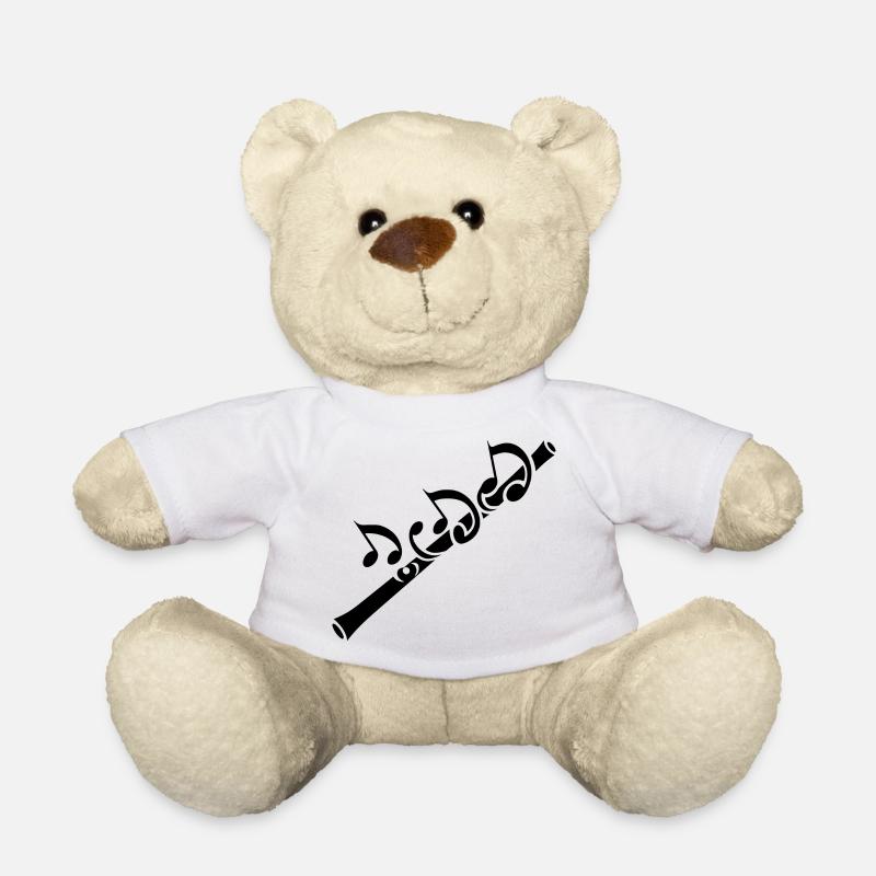Musique de flûte - Nounours - blanc