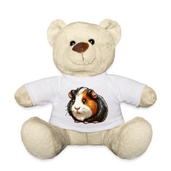 Guinea pig fur - Teddy Bear - white - Front