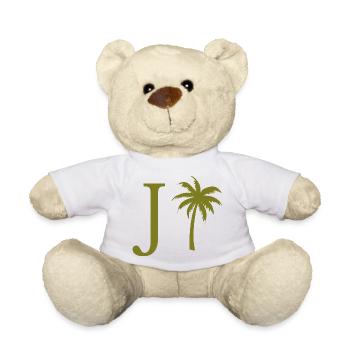 Lettre j vert Palm - Nounours - blanc - Devant