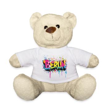 Berlin Graffiti Schrift Streetart Urban Style - Teddy - Weiß - Vorne