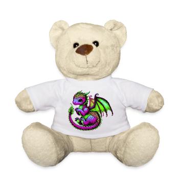 Dragon - Teddy Bear - white - Front