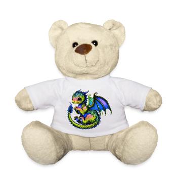 Dragon - Teddy Bear - white - Front
