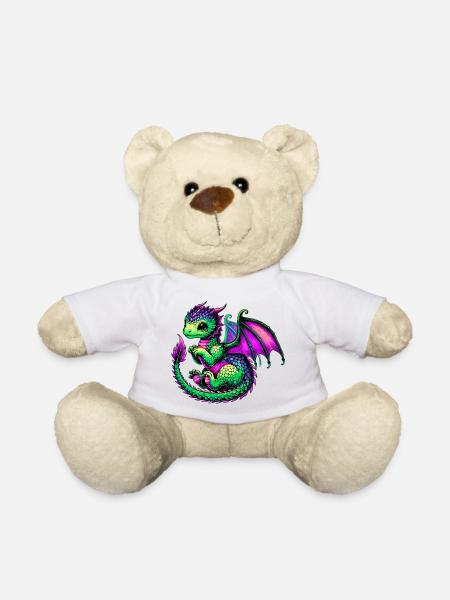 Drache - Teddy - Weiß