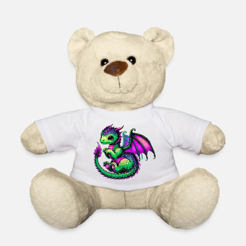 Drache - Teddy - Weiß