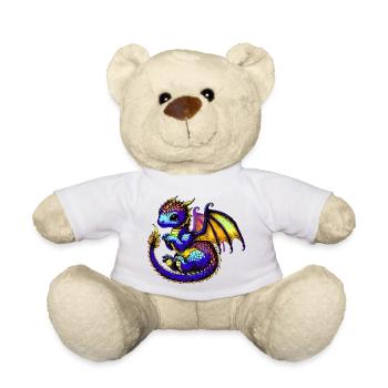 Dragon - Teddy Bear - white - Front