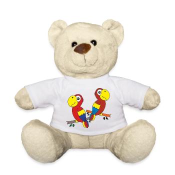 Amis perroquets - Nounours - blanc - Devant