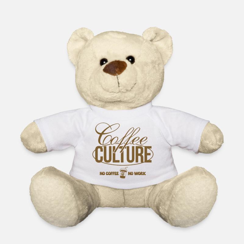 Coffee Culture – No Coffee, No Work - Teddy - Weiß