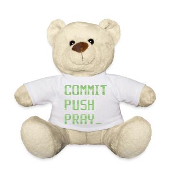 Software Developer Entwickler Geek Shirt - Teddy - Weiß - Vorne