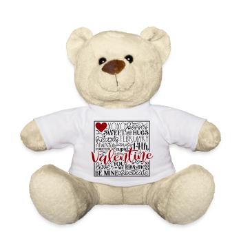 Saint-Valentin - Nounours - blanc - Devant