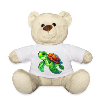 Turtle - Teddy Bear - white - Front
