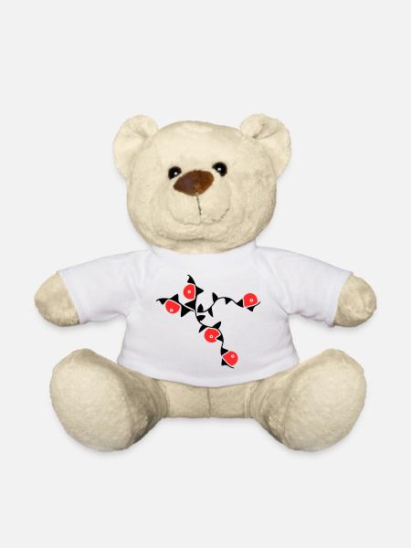 Flower tendrils - Teddy Bear - white