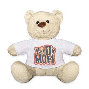 No. 1 Mom Vintage-Motiv - Teddy - Weiß - Vorne