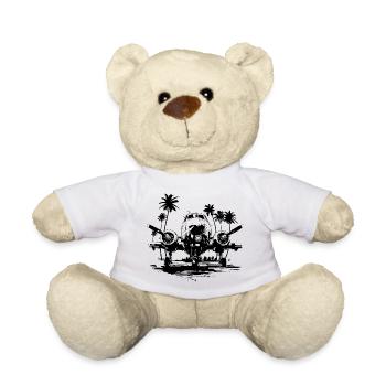 Airplane Sketch - Teddy Bear - white - Front