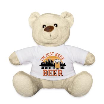 Nur für das Bier hier - Teddy - Weiß - Vorne