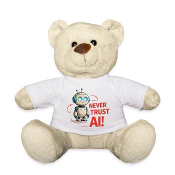 Never Trust AI - Teddy - Weiß - Vorne