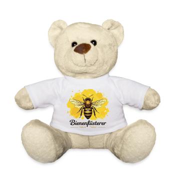 Biene mit Honigwaben Design Imker Imkerin - Teddy - Weiß - Vorne