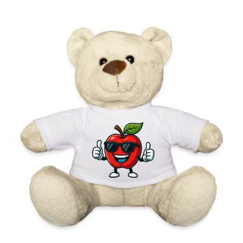 Fruity Red Apple Summer Cool Thumbs Up - Teddy Bear - white - Front
