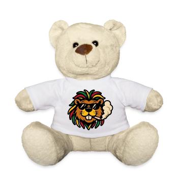 Reggae Bobr – Rasta Bober - Teddy Bear - white - Front