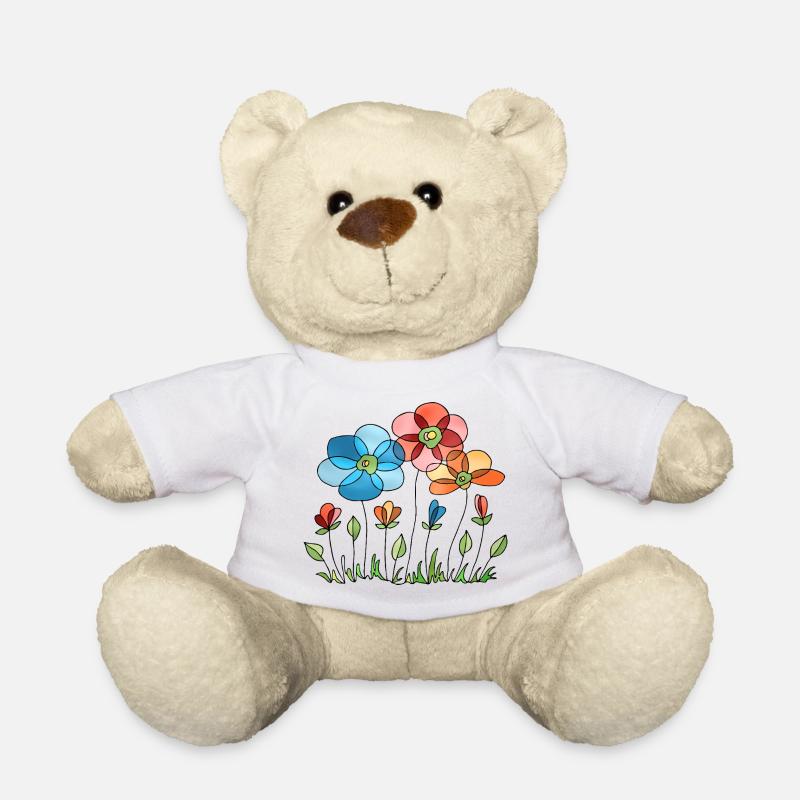 Blumen - Teddy - Weiß