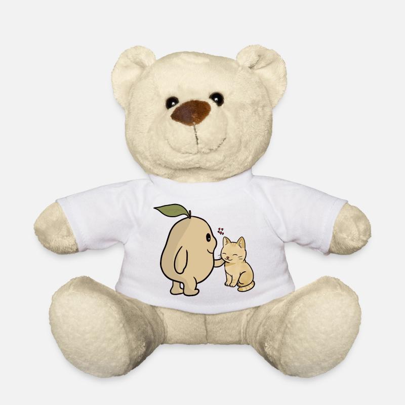 Tama and Cat - Teddy Bear - white