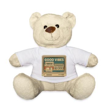 Glücksgefühle – Retro Technik Design - Teddy - Weiß - Vorne