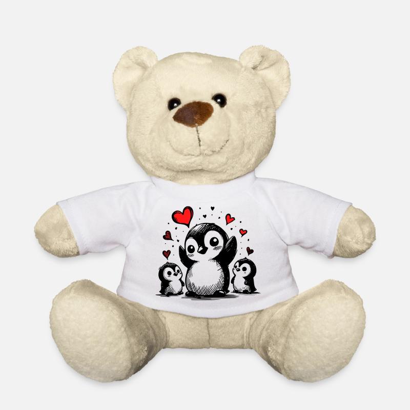 Glückliches Paar, umgeben von Liebe - Teddy - Weiß