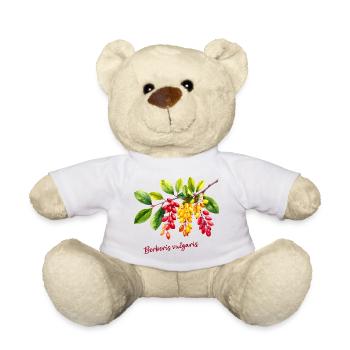 Berberis vulgaris – illustration botanique - Nounours - blanc - Devant